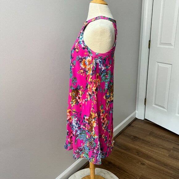 Betsey Johnson Pink Floral Tank Dress Sz 4 - Picture 11 of 12